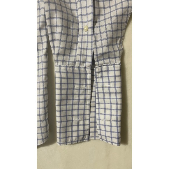 Brooks Brothers Men's 346 Dress Shirt Checkered Long Sleeve Size 14 1/2-32 Stain - Picture 9 of 11